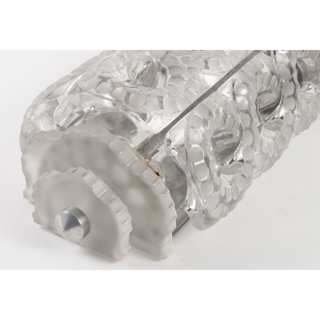 Ensemble de 3 Appliques « Séville » Lalique en Cristal | 1947 | Éclairage de Luxe| Design Élégant | Biron 