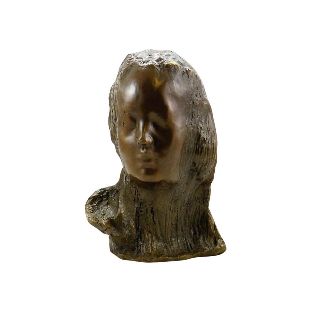 Sculpture d’un buste féminin en bronze patiné, Art contemporain, XXIème siècle. | Biron 