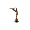 Sculpture en bronze patiné représentant Icare, socle en marbre, style Art Déco, XXIème siècle. | Biron 