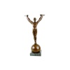 Sculpture en bronze patiné représentant Icare, socle en marbre, style Art Déco, XXIème siècle. | Biron 
