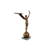 Sculpture en bronze patiné représentant Icare, socle en marbre, style Art Déco, XXIème siècle. | Biron 