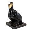 Sculpture en bronze patiné représentant un couple de pelicans, Art contemporain, XXIème siècle. | Biron 