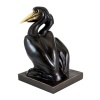 Sculpture en bronze patiné représentant un couple de pelicans, Art contemporain, XXIème siècle. | Biron 
