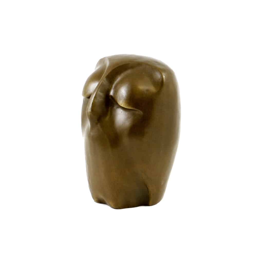 Sculpture en bronze patiné représentant un hibou, Art contemporain, XXIème siècle. | Biron 