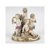 Sculpture, groupe en porcelaine de Meissen, les 5 sens, XIXème siècle, époque Napoléon III. | Biron 