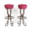 Suite de 7 tabourets en fer forgé et tapisserie, XXème siècle, 1950-1960. | Biron 