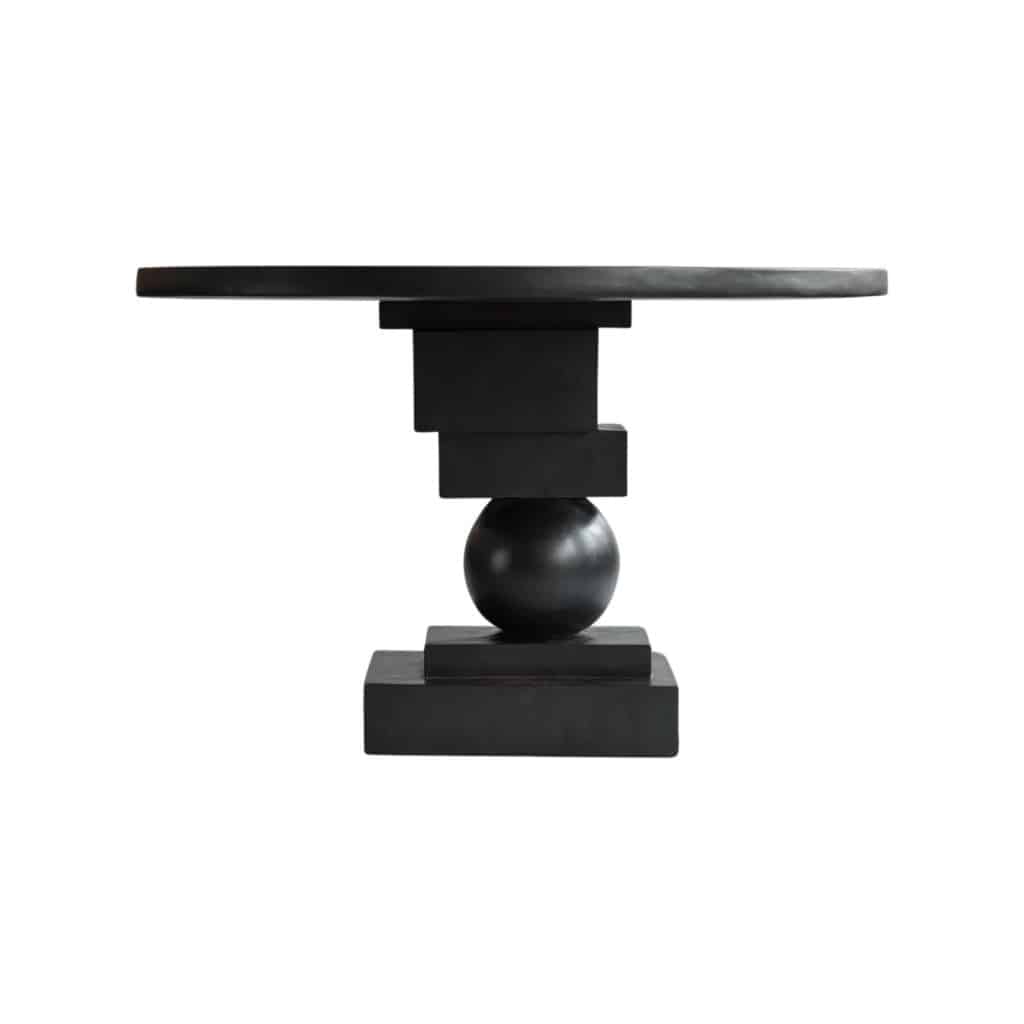 Table à manger, guéridon, model Artist, au design d’une sculpture moderne en Béton et fibre, travail contemporain. | Biron 