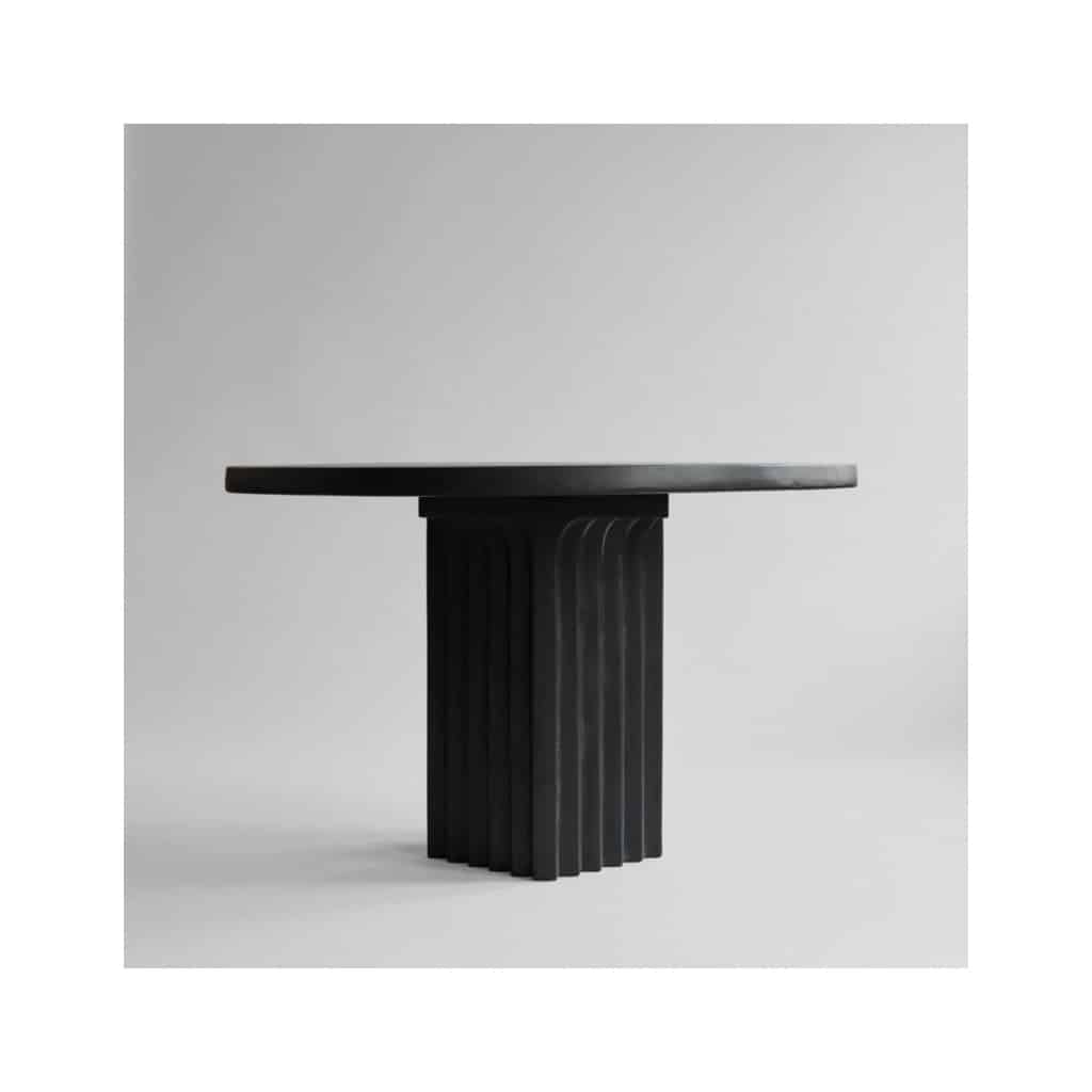 Table à manger, guéridon, model arc, style art déco, Béton et fibre, travail contemporain. | Biron 