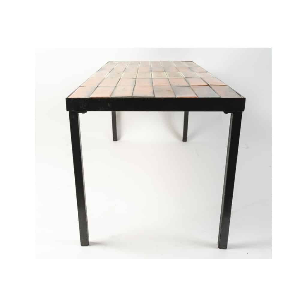 Table basse de Roger Capron des années 1970, céramique et métal. | Biron 