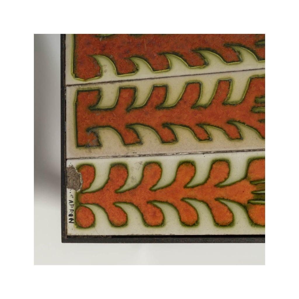 Table basse de Roger Capron des années 1970, céramique et métal. | Biron 