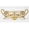 Elegante Coupe Ou Centre De Table En Cristal Et Bronze Doré, Style Louis XVI, Fin XIXème Siècle | Biron 