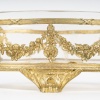 Elegante Coupe Ou Centre De Table En Cristal Et Bronze Doré, Style Louis XVI, Fin XIXème Siècle | Biron 