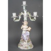 Paire De Candélabres En Porcelaine Dans Le Goût De Meissen, XIXème Siècle. | Biron 