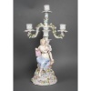 Paire De Candélabres En Porcelaine Dans Le Goût De Meissen, XIXème Siècle. | Biron 