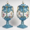 Pair of polychrome and gilded porcelain vases, XIXth century | Biron