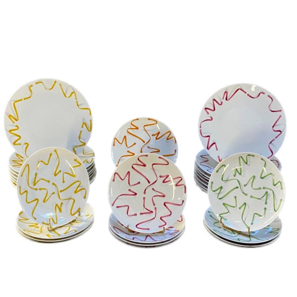 HERMES, « Ribbons » Service de table porcelaine 51 p | Biron 