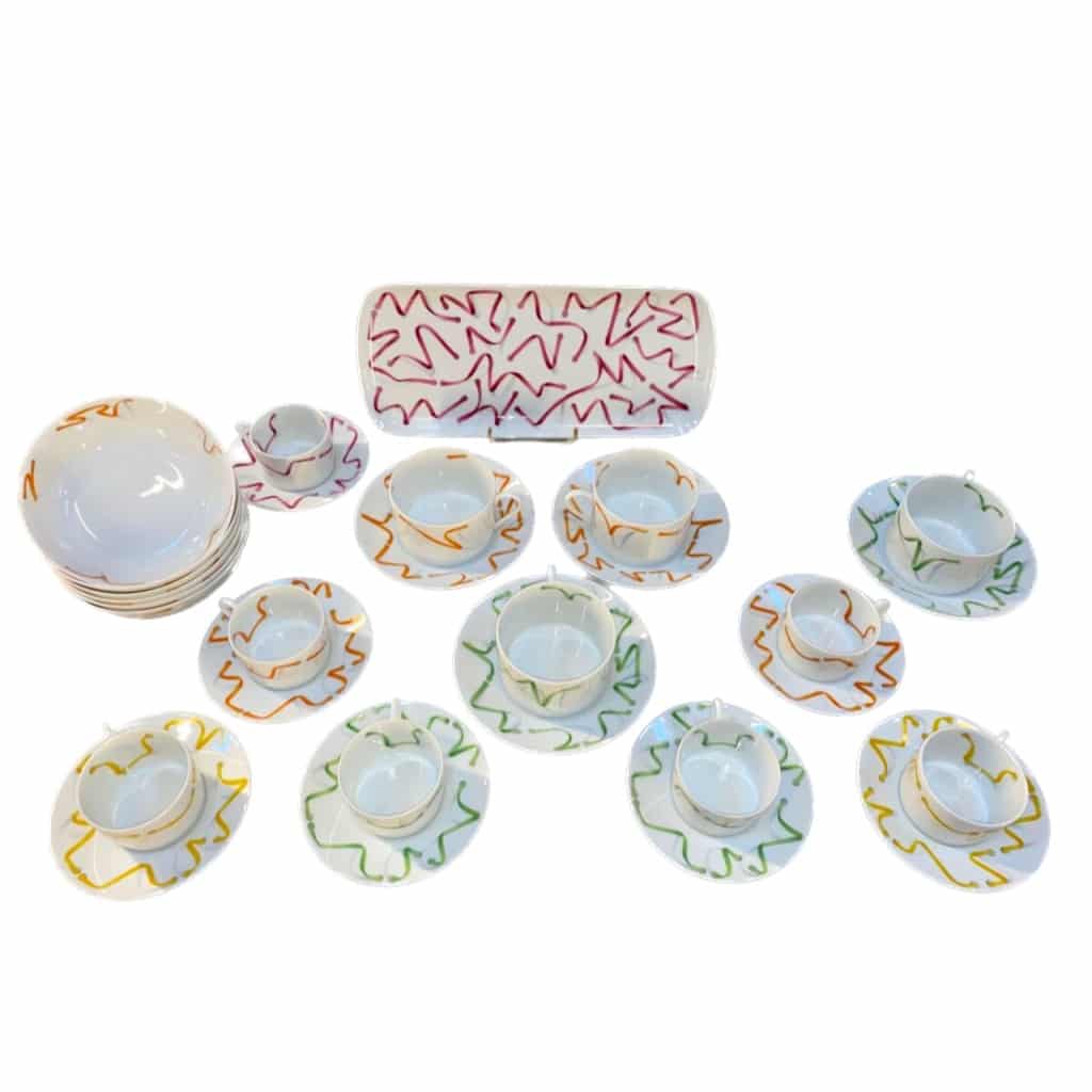 HERMES, « Ribbons » Service de table porcelaine 51 p | Biron 