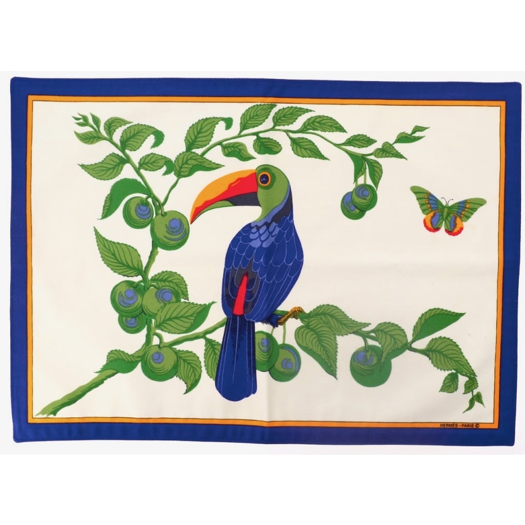 HERMES, Paris 4 sets de table, modèle « Toucan » | Biron 