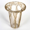 Vase "Bordure Epines" verre blanc patiné sépia de René LALIQUE 