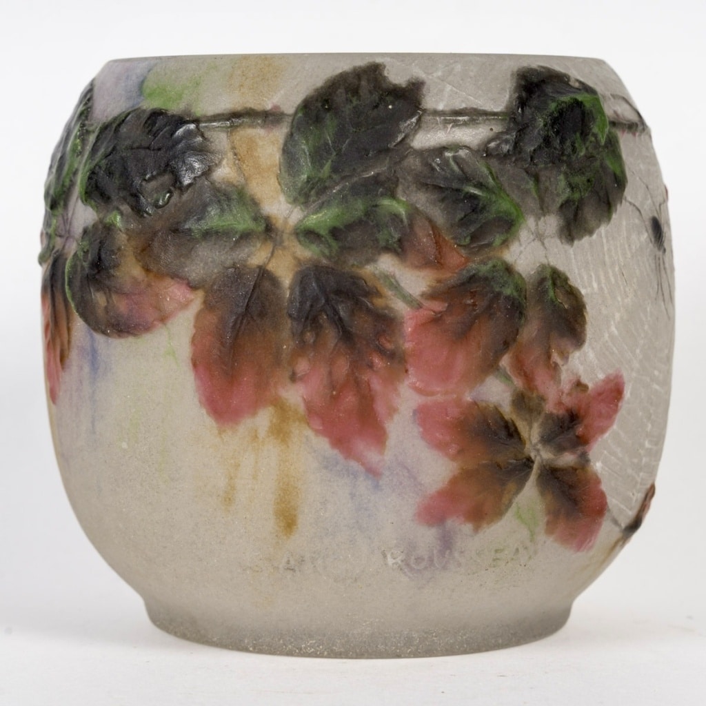Vase « Araignées et Ronces » pâte de verre de Gabriel ARGY-ROUSSEAU | Biron 