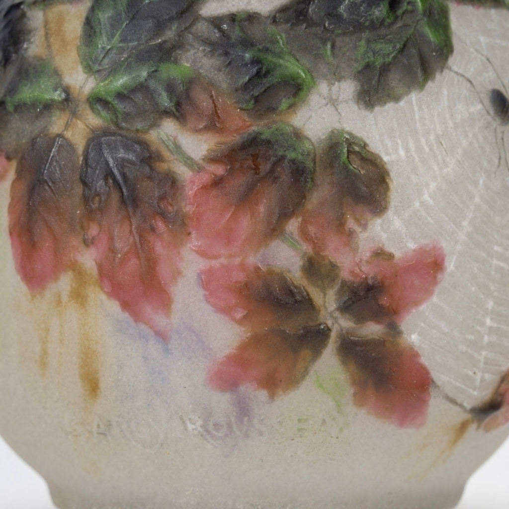 Vase « Araignées et Ronces » pâte de verre de Gabriel ARGY-ROUSSEAU | Biron 