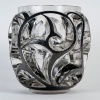 Vase « Tourbillons » verre blanc émaillé noir de René LALIQUE | Biron 