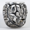 Vase « Tourbillons » verre blanc émaillé noir de René LALIQUE | Biron 