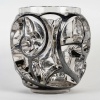 Vase « Tourbillons » verre blanc émaillé noir de René LALIQUE | Biron 