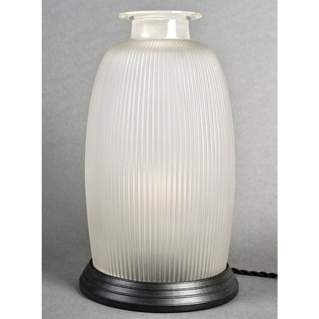 Veilleuse Tiare « Deux Paons » verre blanc de René LALIQUE | Biron 