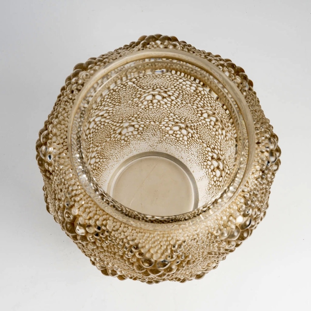 “Davos” vase in sepia-patinated white glass by René LALIQUE | Biron
