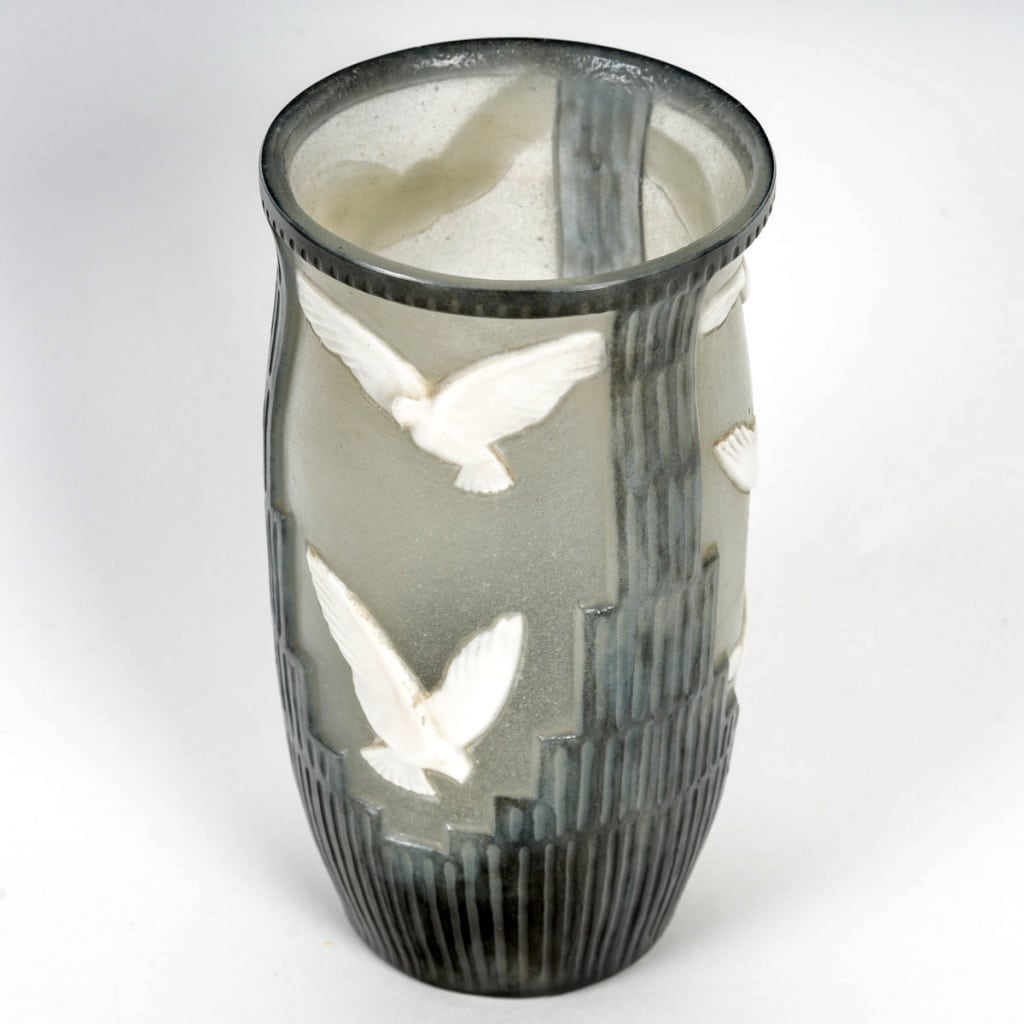 Vase « Palombes » pâte de verre de Gabriel ARGY-ROUSSEAU | Biron 