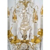 Paire de girandoles de style Louis XV en bronze doré et décor de cristal Baccarat vers 1850-1870 | Biron 