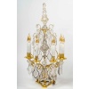 Paire de girandoles de style Louis XV en bronze doré et décor de cristal Baccarat vers 1850-1870 | Biron 