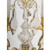 Paire de girandoles de style Louis XV en bronze doré et décor de cristal Baccarat vers 1850-1870 | Biron 