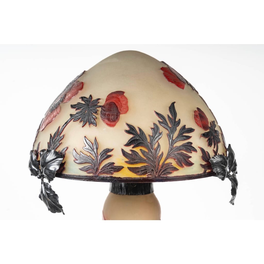 Muller Frères, Lunéville, Lampe en verre « Anémones » circa 1915 | Biron 