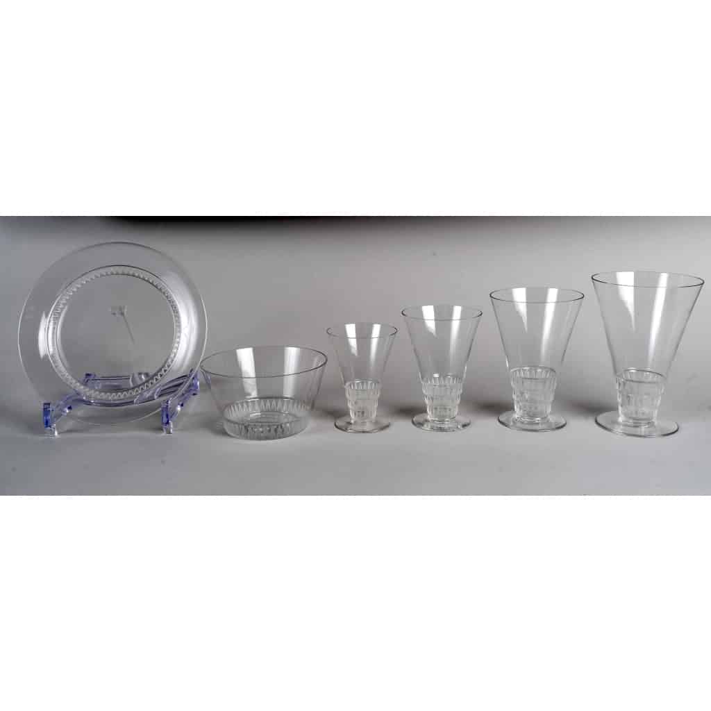 Service « Bourgueil’ cristal blanc de LALIQUE – 48 Pièces | Biron 
