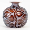 Vase « Sophora » verre rouge ambré » patiné blanc de René LALIQUE | Biron 