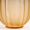 Vase "Biskra" verre rose orangé patiné blanc de René LALIQUE 
