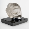 Paire de Mascottes Serre-Livres » Tête de Bélier » verre blanc de René LALIQUE | Biron 