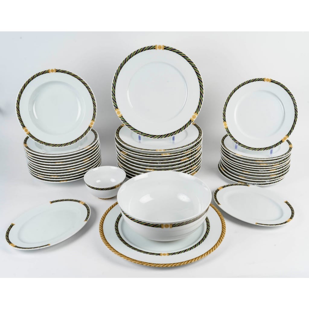 Service "Torsadior" porcelaine de Christian DIOR - 41 Pièces 