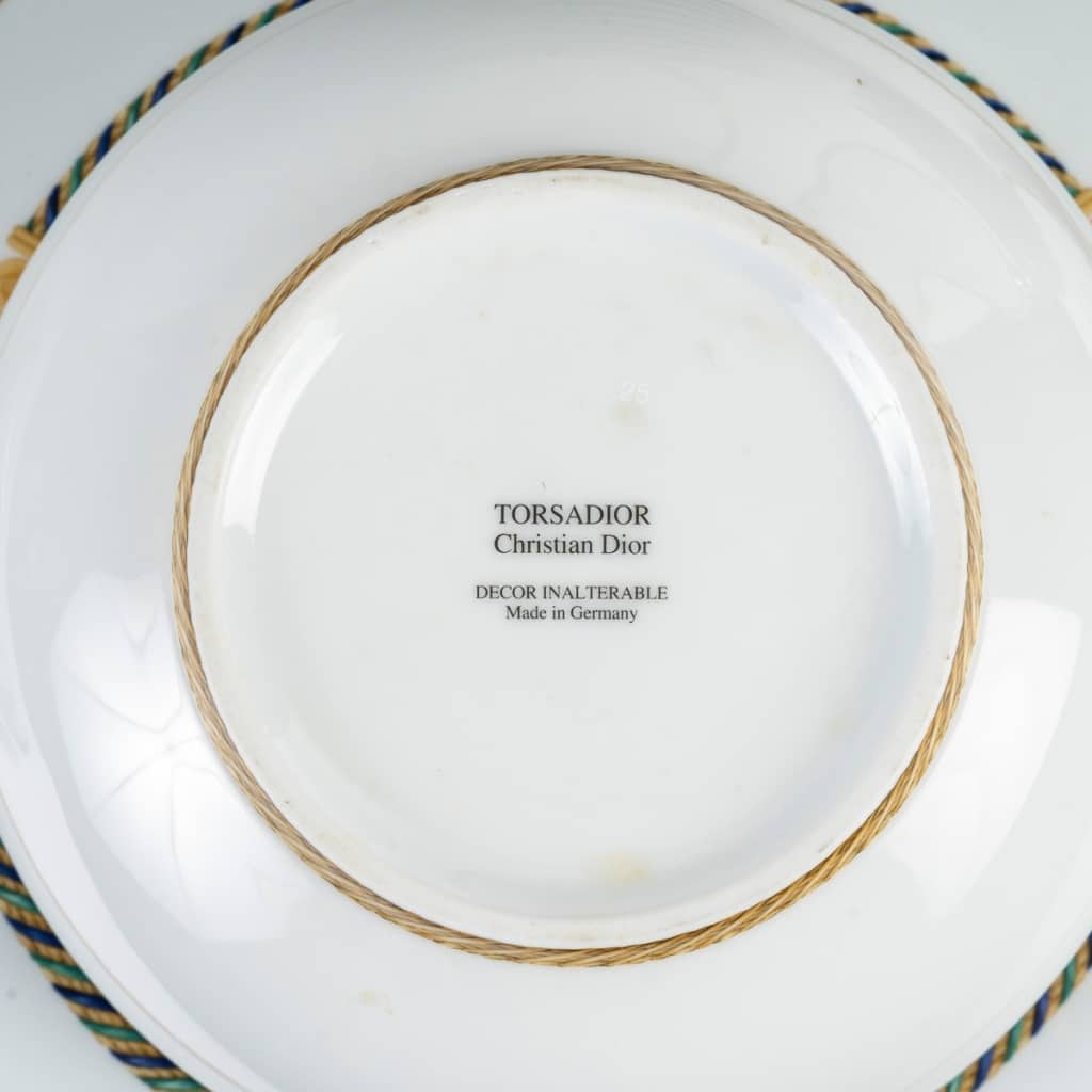 Service "Torsadior" porcelaine de Christian DIOR - 41 Pièces 
