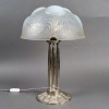 Lampe « Dahlias » verre opalescent et bronze nickelé de René LALIQUE | Biron 
