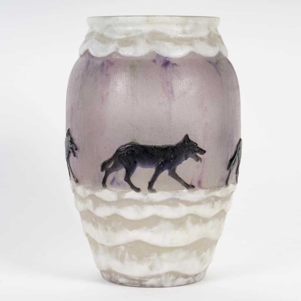 Vase « Loups » pâte de verre de Gabriel ARGY-ROUSSEAU | Biron 