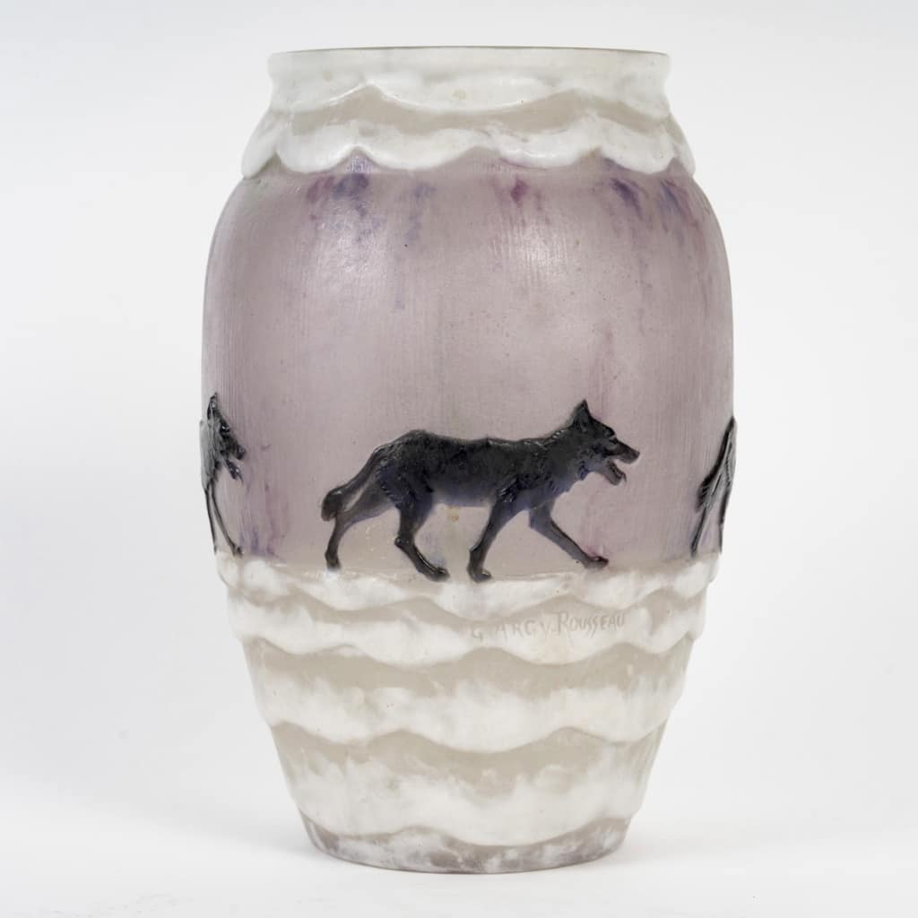 Vase « Loups » pâte de verre de Gabriel ARGY-ROUSSEAU | Biron 