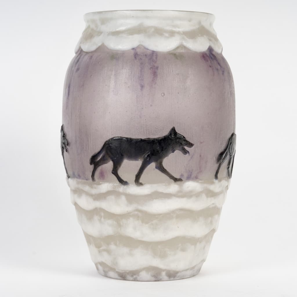 Vase « Loups » pâte de verre de Gabriel ARGY-ROUSSEAU | Biron 