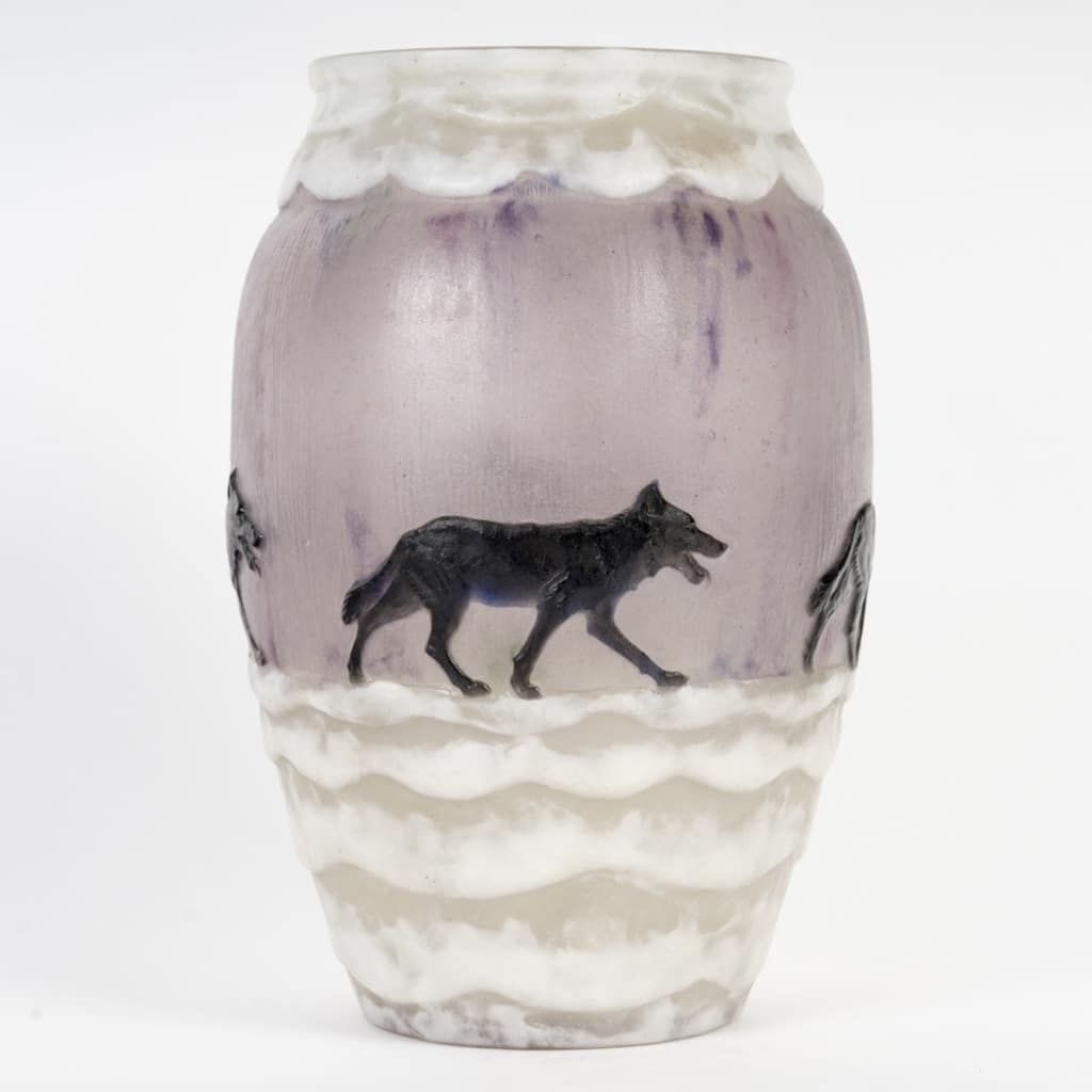 Vase « Loups » pâte de verre de Gabriel ARGY-ROUSSEAU | Biron 