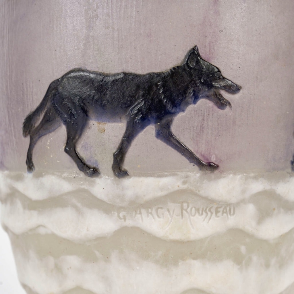 Vase « Loups » pâte de verre de Gabriel ARGY-ROUSSEAU | Biron 