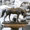 SCULPTURE – CHEVAL ET CHIEN A L’ÉCURIE , HENRI – ALFRED JACQUEMART (1824-1896) – BRONZE | Biron 