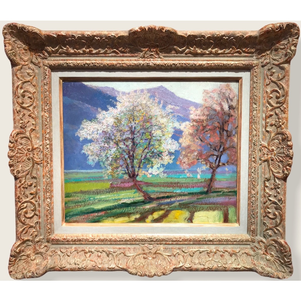 Charreton Victor Tableau Postimpressionniste Début XXè Paysage Ensoleillé Peinture Huile Signée Certificat d’authenticité | Biron 