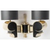 1960 Paire d’appliques doubles en bronze Atelier Petitot | Biron 
